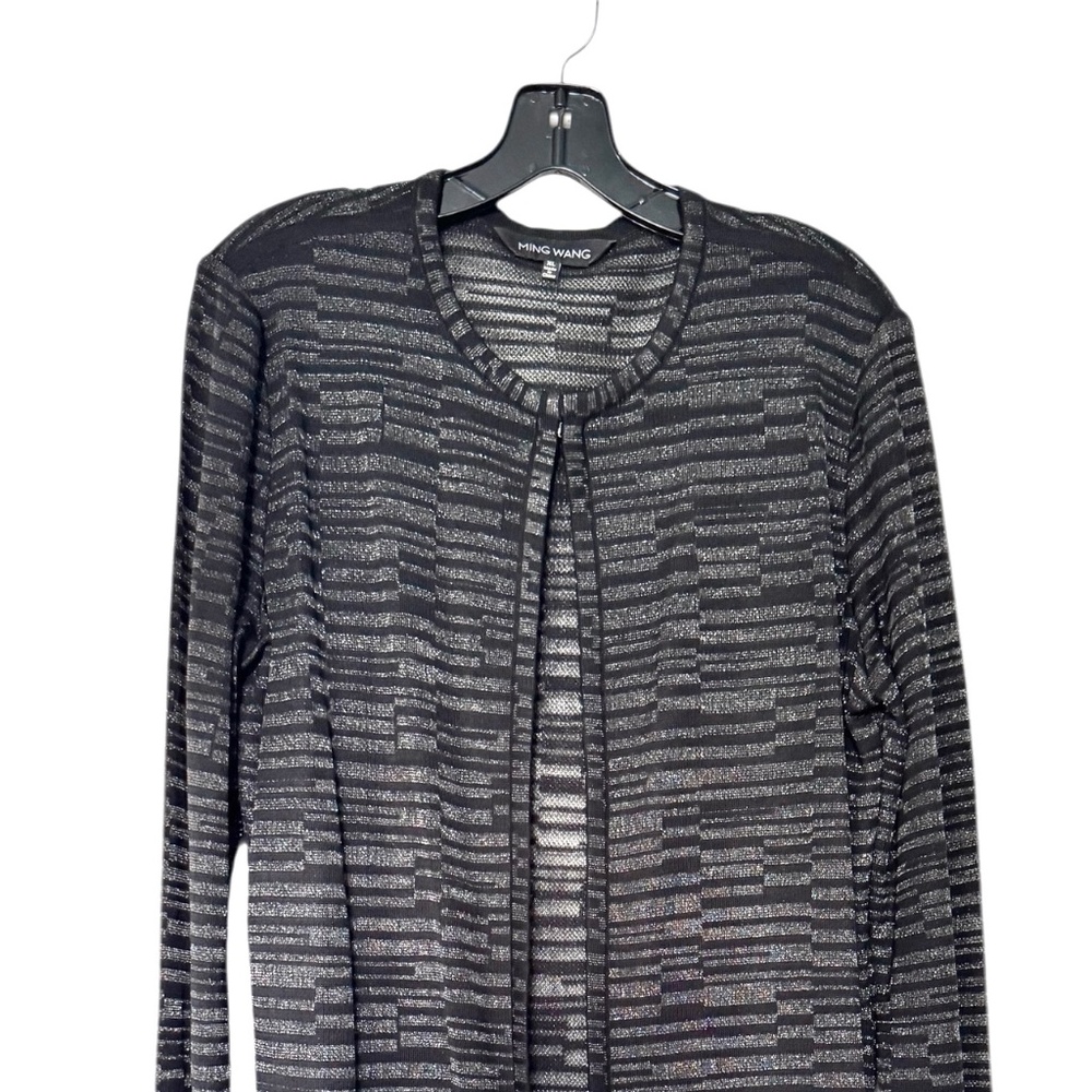 Ming Wang Long Open Woven Duster